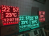 Электронные светодиодные часы-термометр-календарь, уличные, фасадные 64см*64см, фото 7