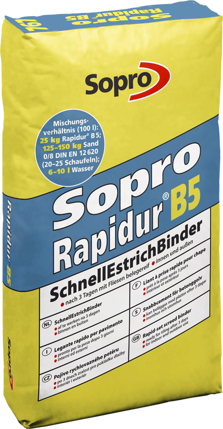Стяжка быстротвердеющая Sopro Rapidur В 5 (25кг)
