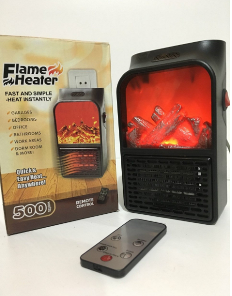 Мини обогреватель "Камин" Flame Heater 1 000 Вт с пультом управления - фото 7 - id-p111157799