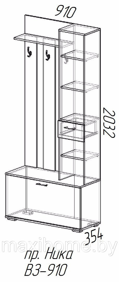 Прихожая Ника ВЗ 910 - фото 2 - id-p111159630