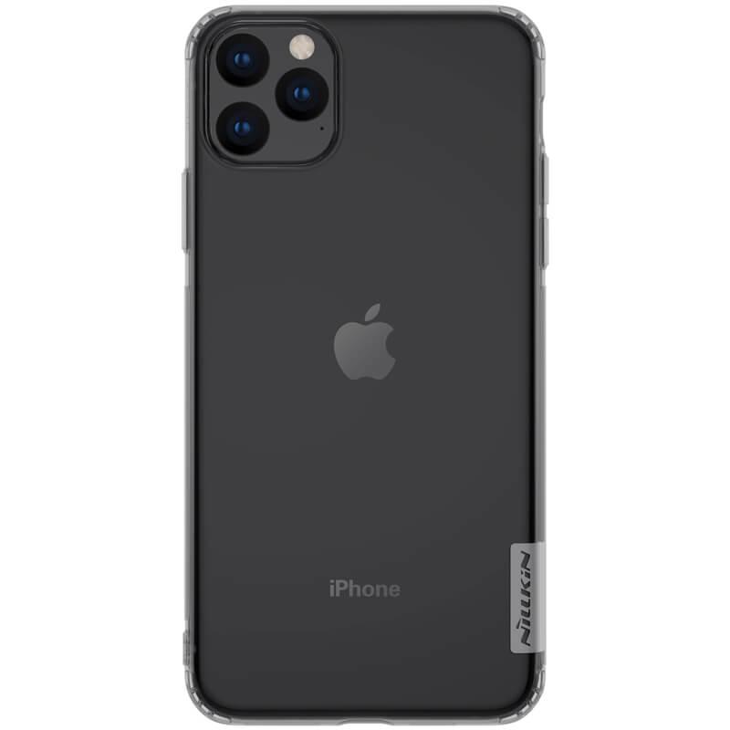Силиконовый чехол Nillkin Nature Series серый для Apple iPhone 11 Pro Max - фото 1 - id-p111160194