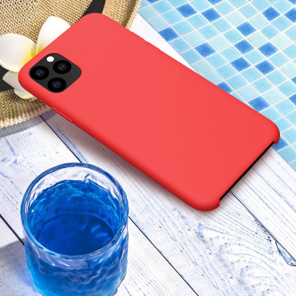 Силиконовый чехол-накладка Nillkin Flex PURE красный для Apple iPhone 11 Pro Max - фото 4 - id-p111160197