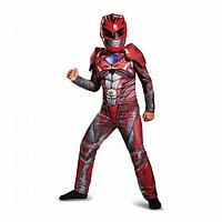 Детский костюм power rangers с мускулами (красный) пауэр ренджерс