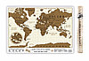 Скретч-карта Мира 85 х 60 см (большая) - с регионами, областями и столицами
