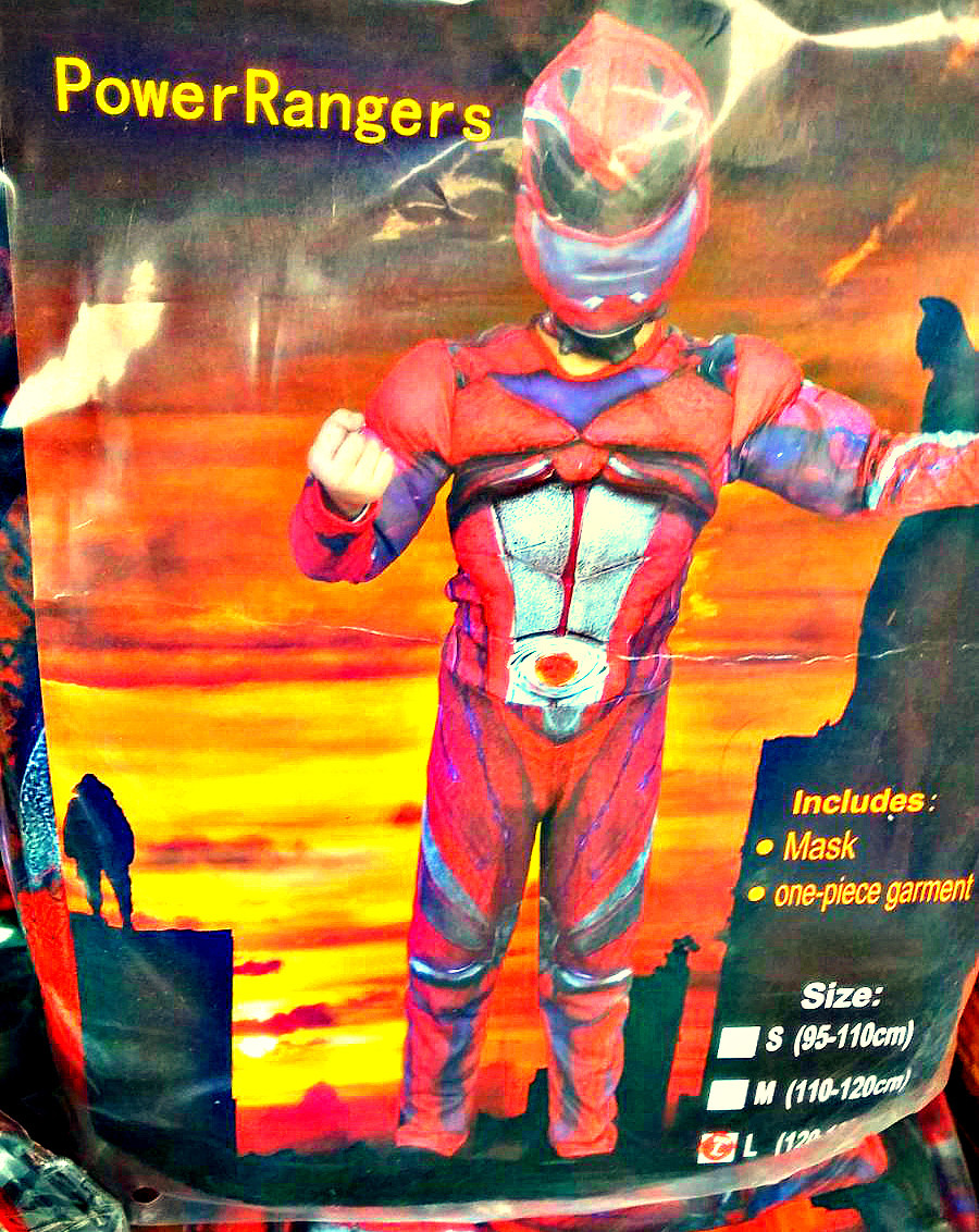 Детский костюм power rangers с мускулами (красный) пауэр ренджерс - фото 3 - id-p111161026