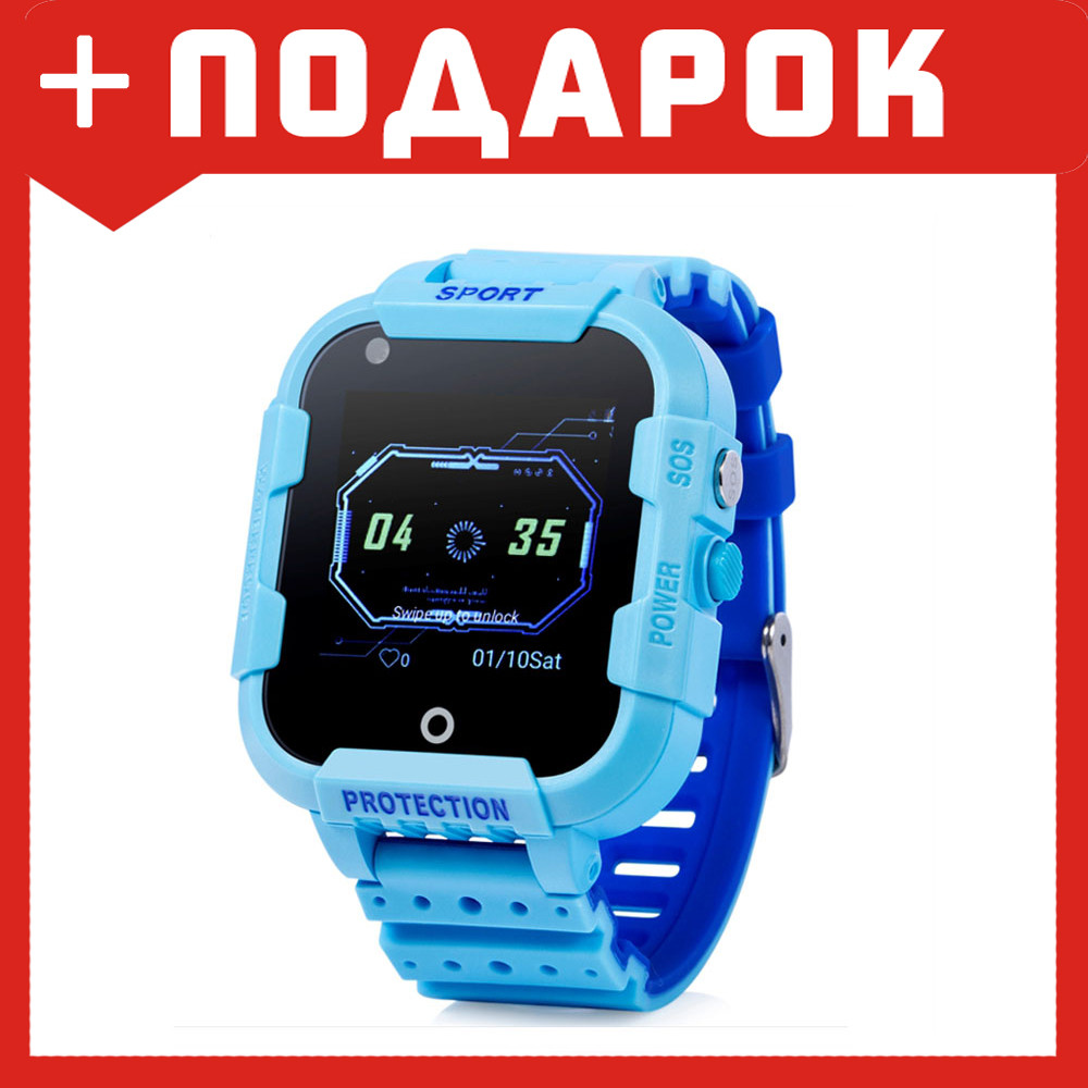 Детские GPS часы Wonlex KT12 (Водонепроницаемые) Голубой - фото 1 - id-p111165010