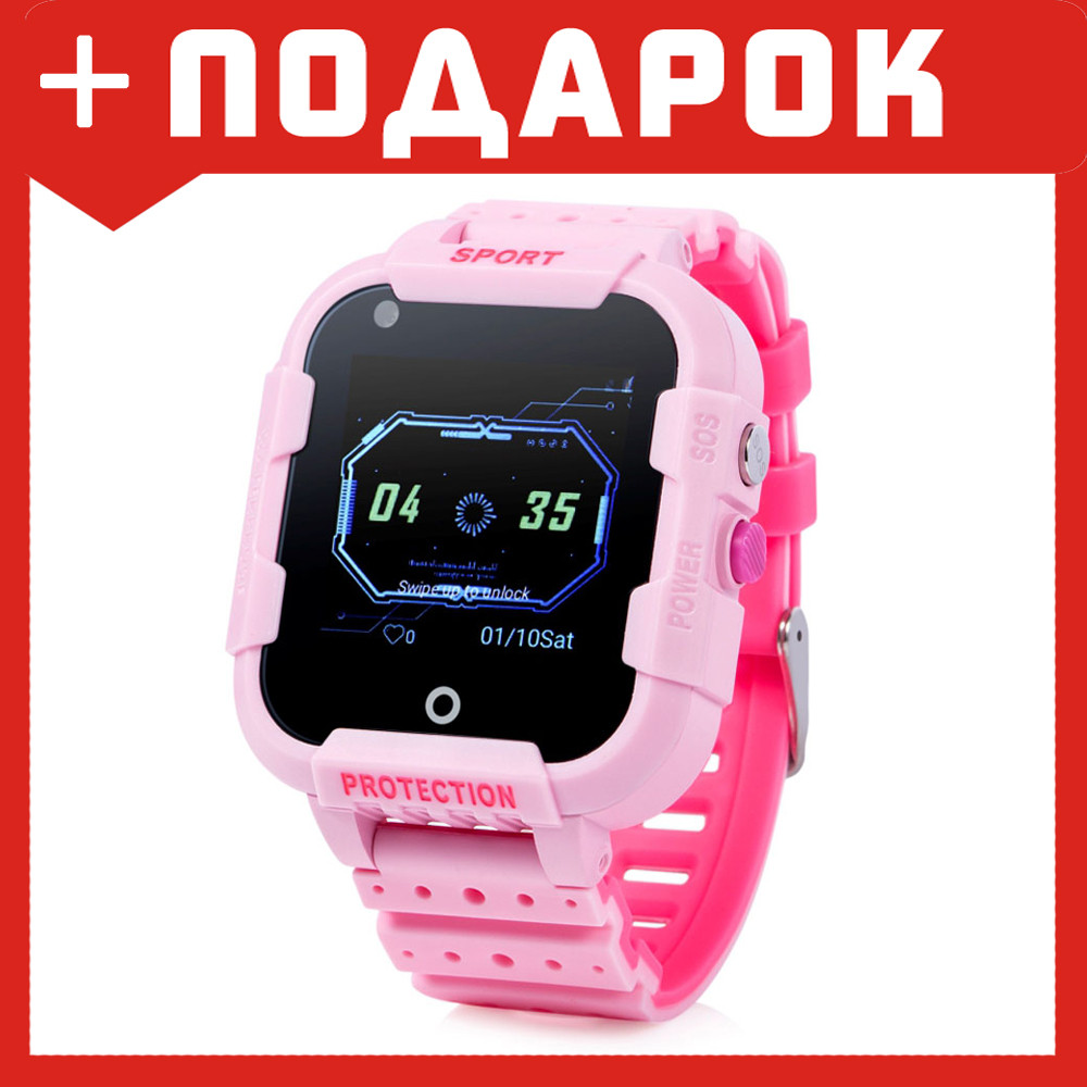 Детские GPS часы Wonlex KT12 (Водонепроницаемые) Розовый - фото 1 - id-p111165016