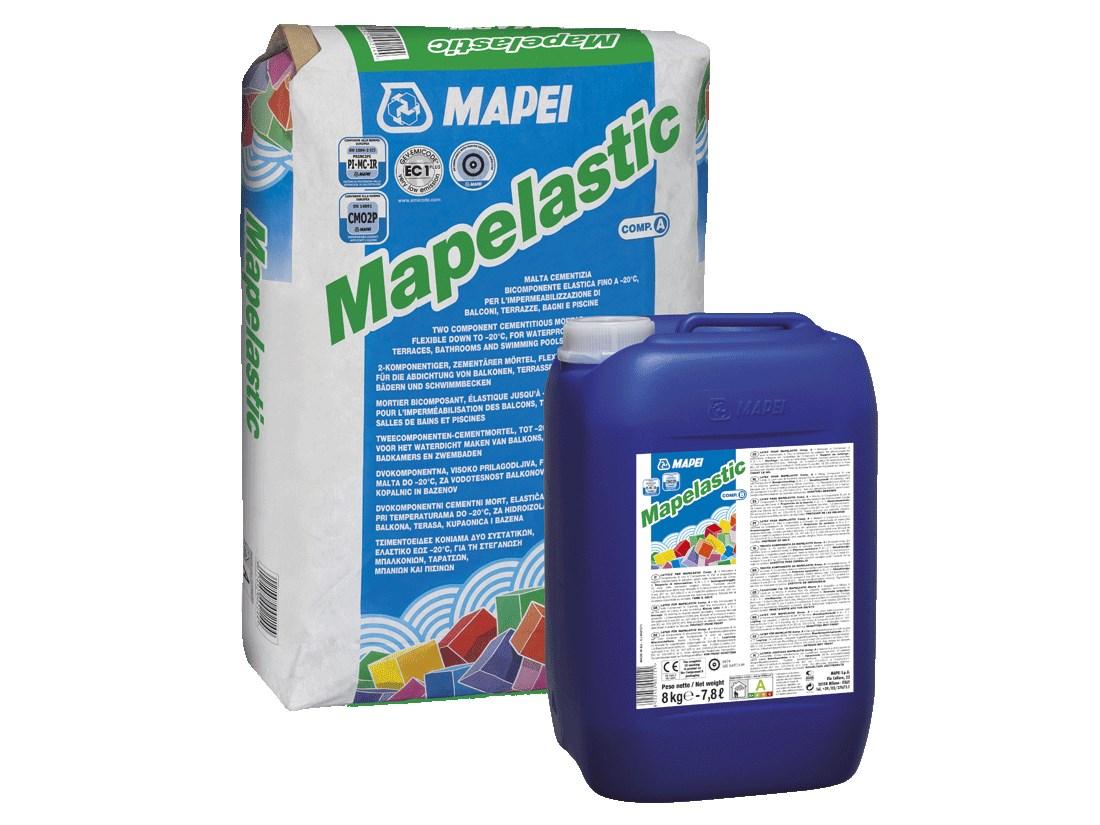 Двухкомпонентная эластичная гидроизоляция MAPEI MAPELASTIC, компонент А, сухая часть, 24кг