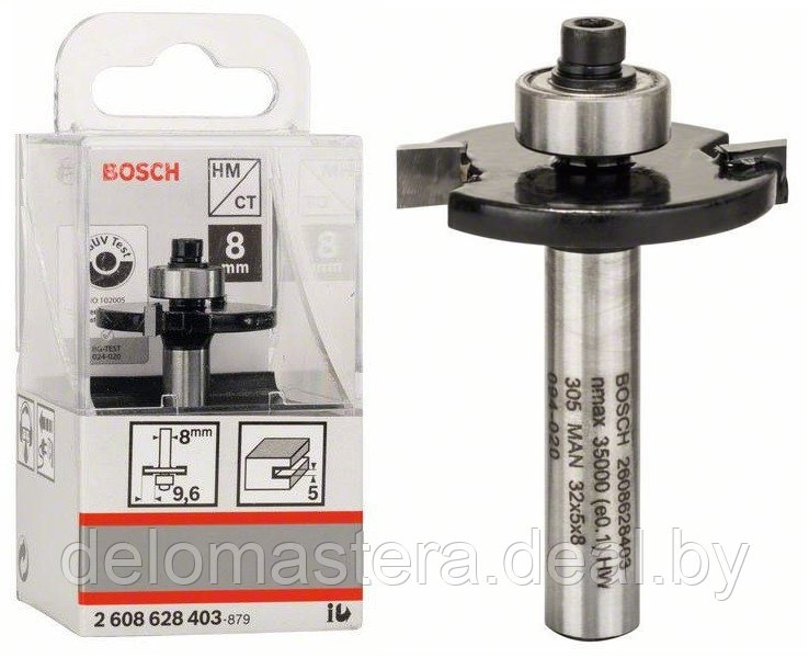 Дисковая фреза 2 ножа 5/9,6 мм (2608628403) Bosch (2608628403) - фото 1 - id-p93136713