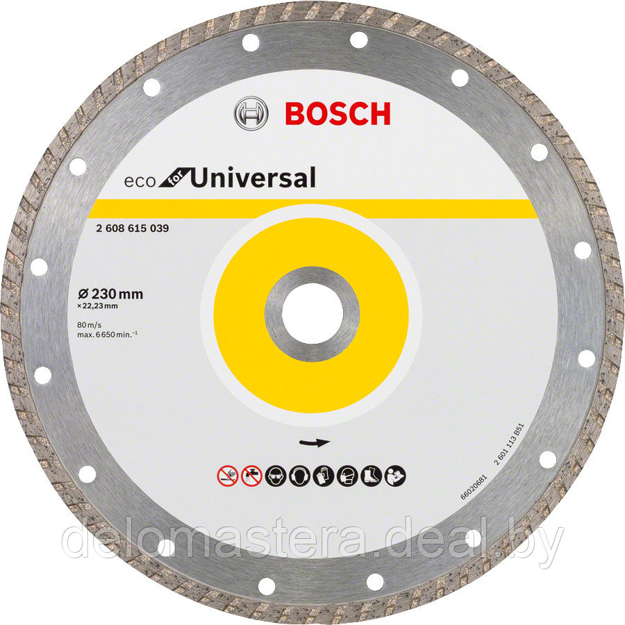 Алмазный круг BOSCH ECO Universal Turbo 230-22,23 (2608615039) - фото 1 - id-p97943104