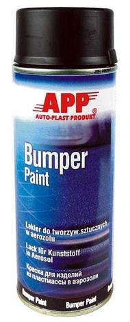 APP 020811 Структурный лак для бамперов Bumper Paint 2 in 1 Spray черный 400мл, фото 2