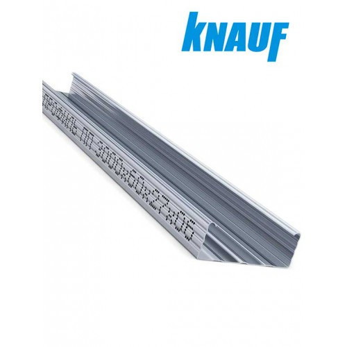 Профиль удлинённый Кнауф KNAUF для г/к CD:60x27. Металл 0.6 мм. Длина 4 ...