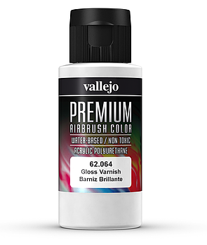 Глянцевый Лак Vallejo Premium Colors  (Gloss Varnish), 60 мл