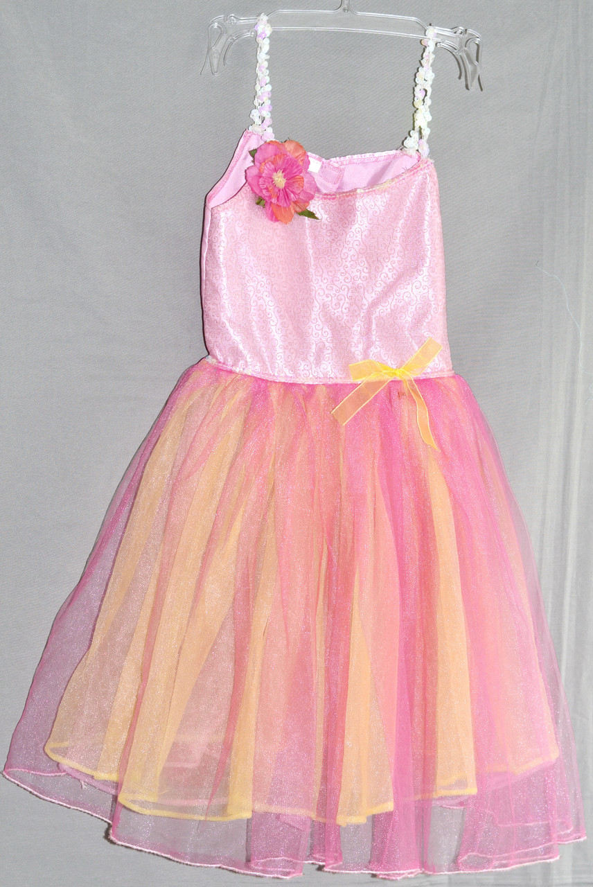 Платье нарядное яркое Цветочная Фея на 4-6 лет (по виду)