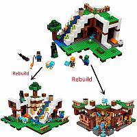 Конструктор Bela My World "База на водопаде" 10624,747 дет., (аналог Lego Minecraft 21134)