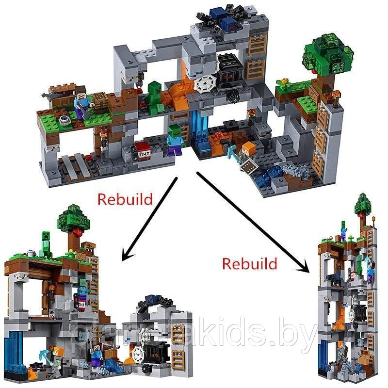 Конструктор Bela 10990 Minecraft Приключения в шахтах (аналог Lego Minecraft 21147) 666 деталей - фото 2 - id-p111209877