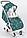 Санки-коляска детские Ника "Умка 3-1" складные с большими колесами, перекидная ручка, синие динозаврики, фото 7