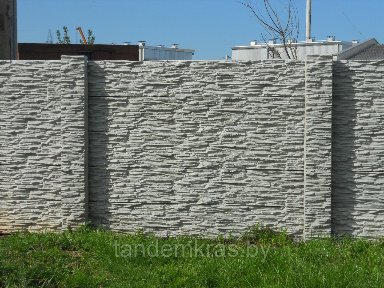 Бетонный забор «Скала» имитирующий фактуру натурального камня улучшенного качества - фото 2 - id-p303315