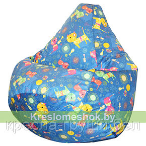 Кресло мешок Груша Сats 05 (синий), фото 2