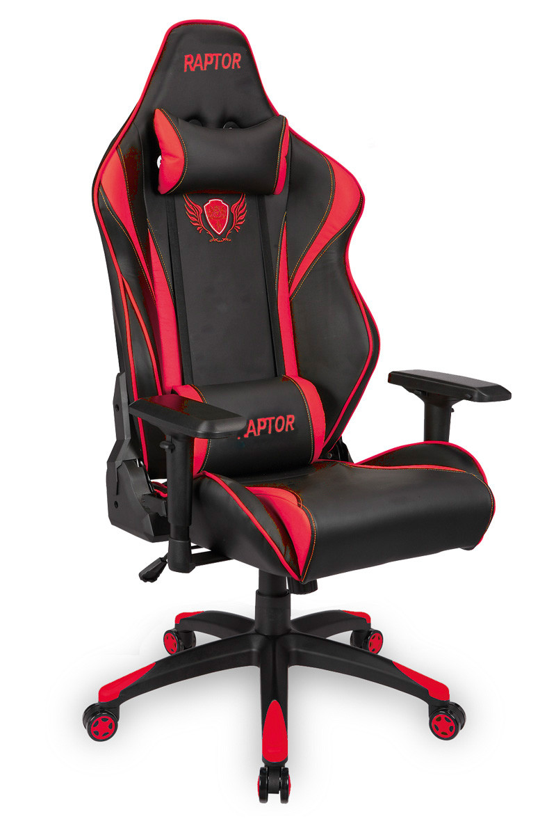 Кресло компьютерное SEDIA RAPTOR (черный/красный)