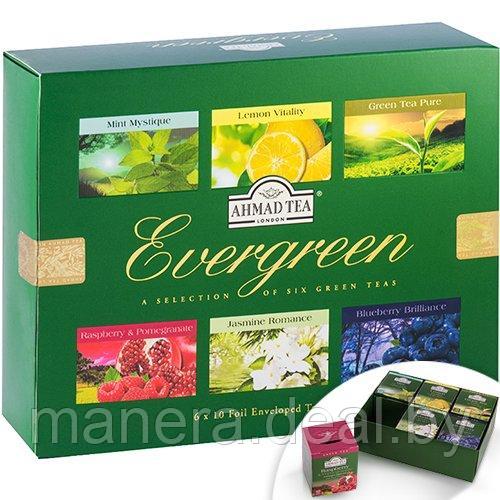 Чай Ahmad Evergreen Вечнозеленая коллекция чая набор 6 видов в пакетах 120 г (картон - фото 1 - id-p111268284
