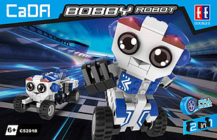 Конструктор Cada инерционный BOBBY Робот-грузовик 2 в 1 (195 деталей), Аналог, арт.C52018W