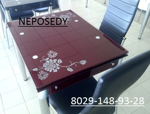 Купить стол стеклянный раскладной Стеклянный стол трансформер