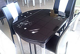 Стеклянный  раздвижной  стол 595*980 Обеденный  стол трансформер 6069-2, фото 2