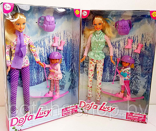 Набор кукол Defa Lucy Мама с дочкой-лыжницей , арт. 8356, фото 2