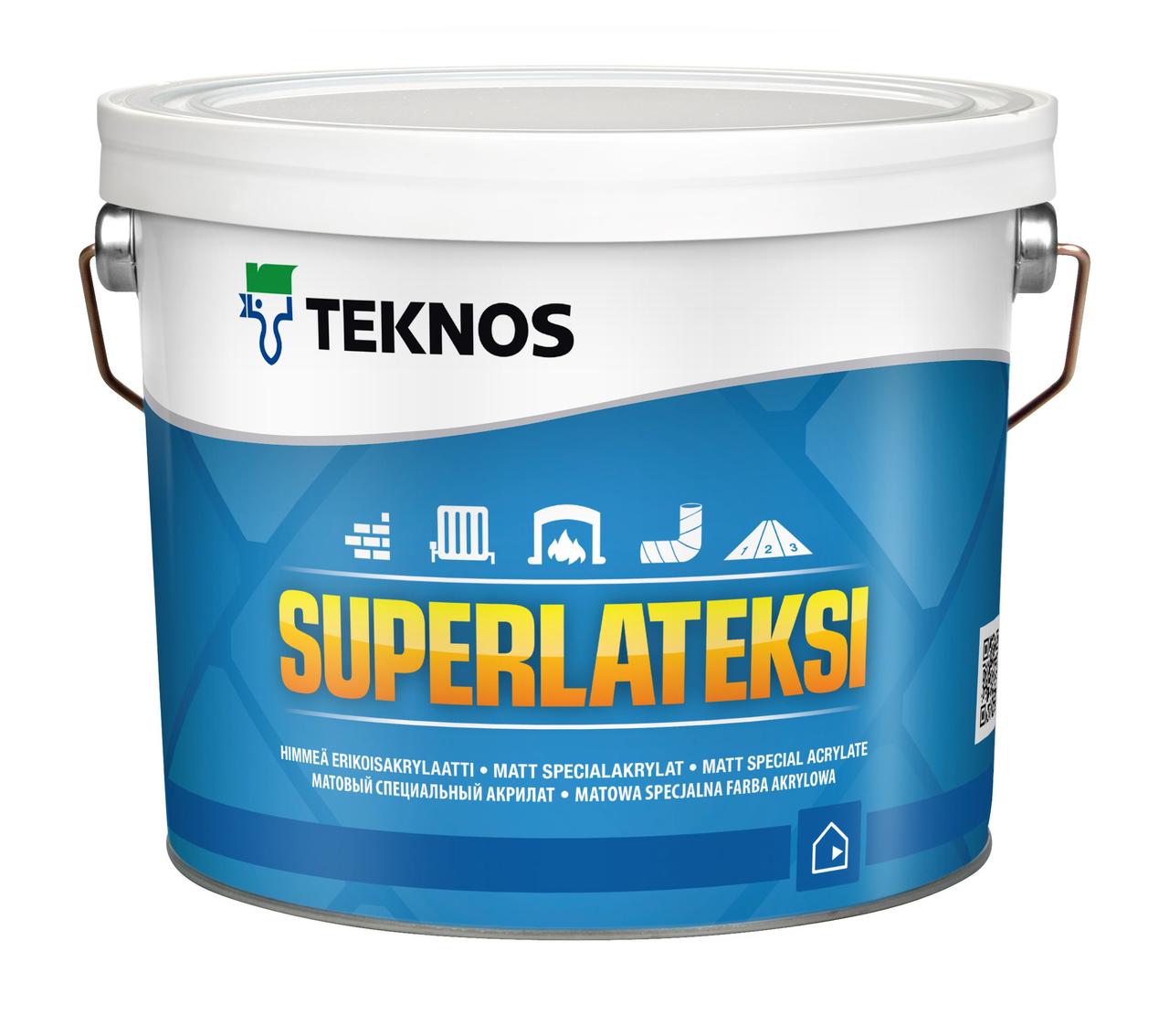 Краска Текнос Суперлатекси  SUPERLATEKSI BASE1, 9,0л