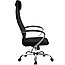 МЕТТА кресла BK-10 Chrome для  комфортной работы , стул BK-10 CH ткань сетка черная,серая, фото 7