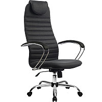 МЕТТА кресла BK-10 Chrome для комфортной работы , стул BK-10 CH ткань сетка черная,серая