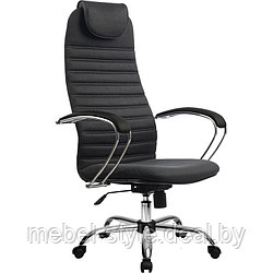 МЕТТА кресла BK-10 Chrome для  комфортной работы , стул BK-10 CH ткань сетка черная,серая