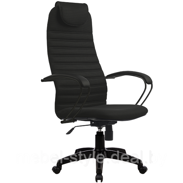 МЕТТА кресла BK-10 PL для  комфортной работы , стул BK-10 PL ткань сетка черная,серая