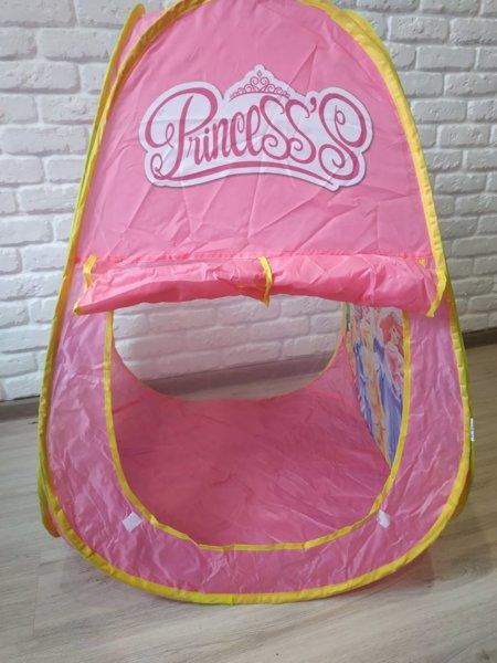 Детский игровой домик палатка розовый "Принцессы" арт. HF012D для девочек - фото 2 - id-p111425891