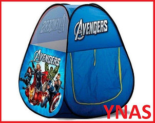 Детский игровой домик палатка синяя Мстители герои супергерои Avengers арт. HF014D для мальчиков