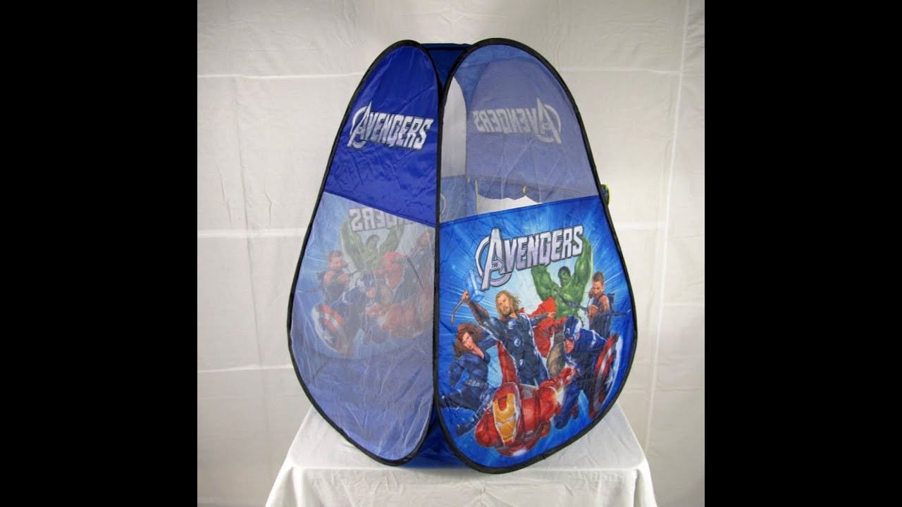 Детский игровой домик палатка синяя Мстители герои супергерои Avengers арт. HF014D для мальчиков - фото 2 - id-p111425951