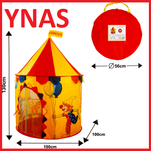 Детский игровой домик палатка шатер "Клоун в цирке", размер 130х100х100 см арт. HF040D для детей - фото 1 - id-p111426222