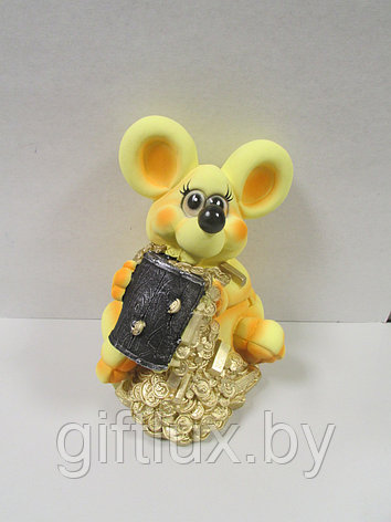 Мышь на деньгах Сувенир-копилка, гипс, 20*17 см, фото 2