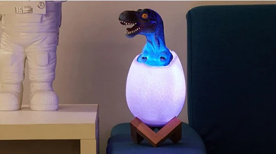3D ночник-светильник динозавр (16 цветов) с пультом - фото 7 - id-p111446634