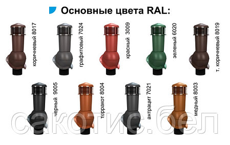 Вентиляционный выход Wirovent Perfekta Plus К94N 125мм для металлочерепицы МОНТЕРРЕЙ, фото 2