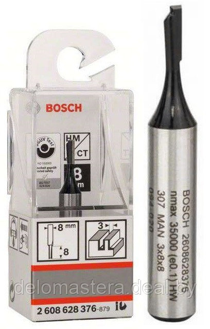 Пазовая фреза Bosch Professional d3мм (2608628376) - фото 1 - id-p93136656