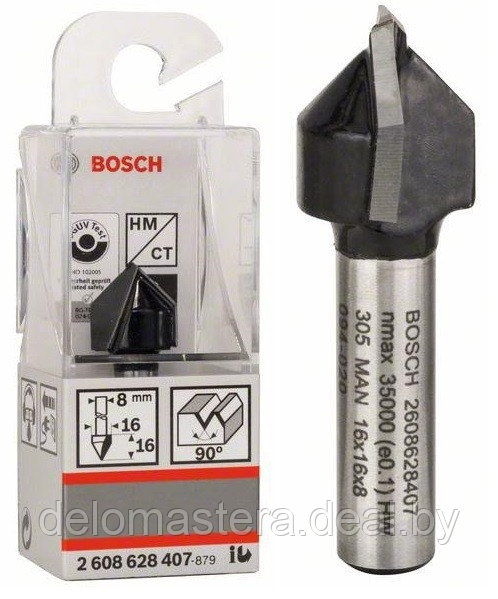 Фреза пазовая Bosch Professional 2- ножа, d 16/8мм (2608628407) - фото 1 - id-p97770443