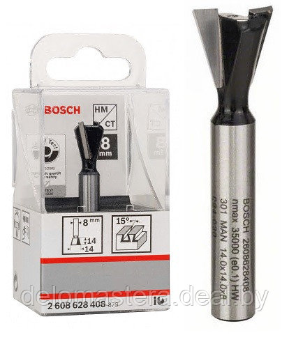 Фреза ласточкин хвост Bosch Professional 2 ножа d14,3/12,7 мм (2608628408) - фото 1 - id-p93136683