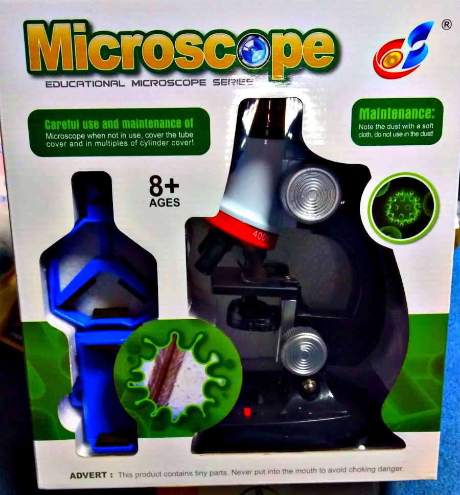 Детский Микроскоп с держателем для телефона (1200х) C2136 - фото 1 - id-p111219093