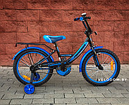 Велосипед детский Nameless Vector 18" черный/голубой, фото 2
