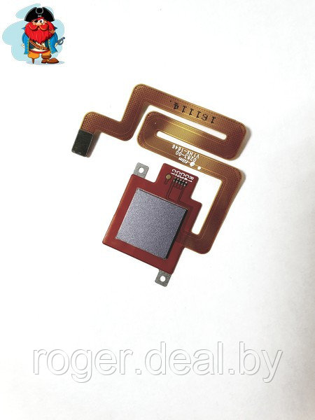 Шлейф для Xiaomi Redmi 4 в сборе со сканером отпечатком пальцев, цвет: серый - фото 1 - id-p100262984