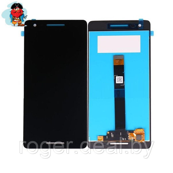 Экран для Nokia 2.1 с тачскрином, цвет: черный - фото 1 - id-p105976230
