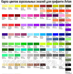 Аэрозольная краска "ARTON" для граффити дизайнерских и художественных работ 520мл., фото 2