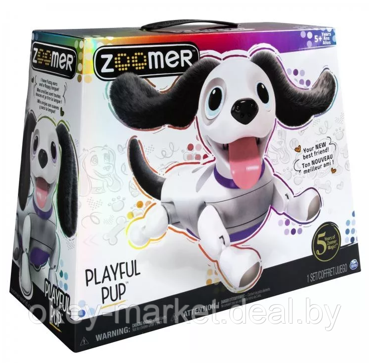 Интерактивный игривый щенок Playful Pup Zoomer Spin Master - фото 10 - id-p111518912